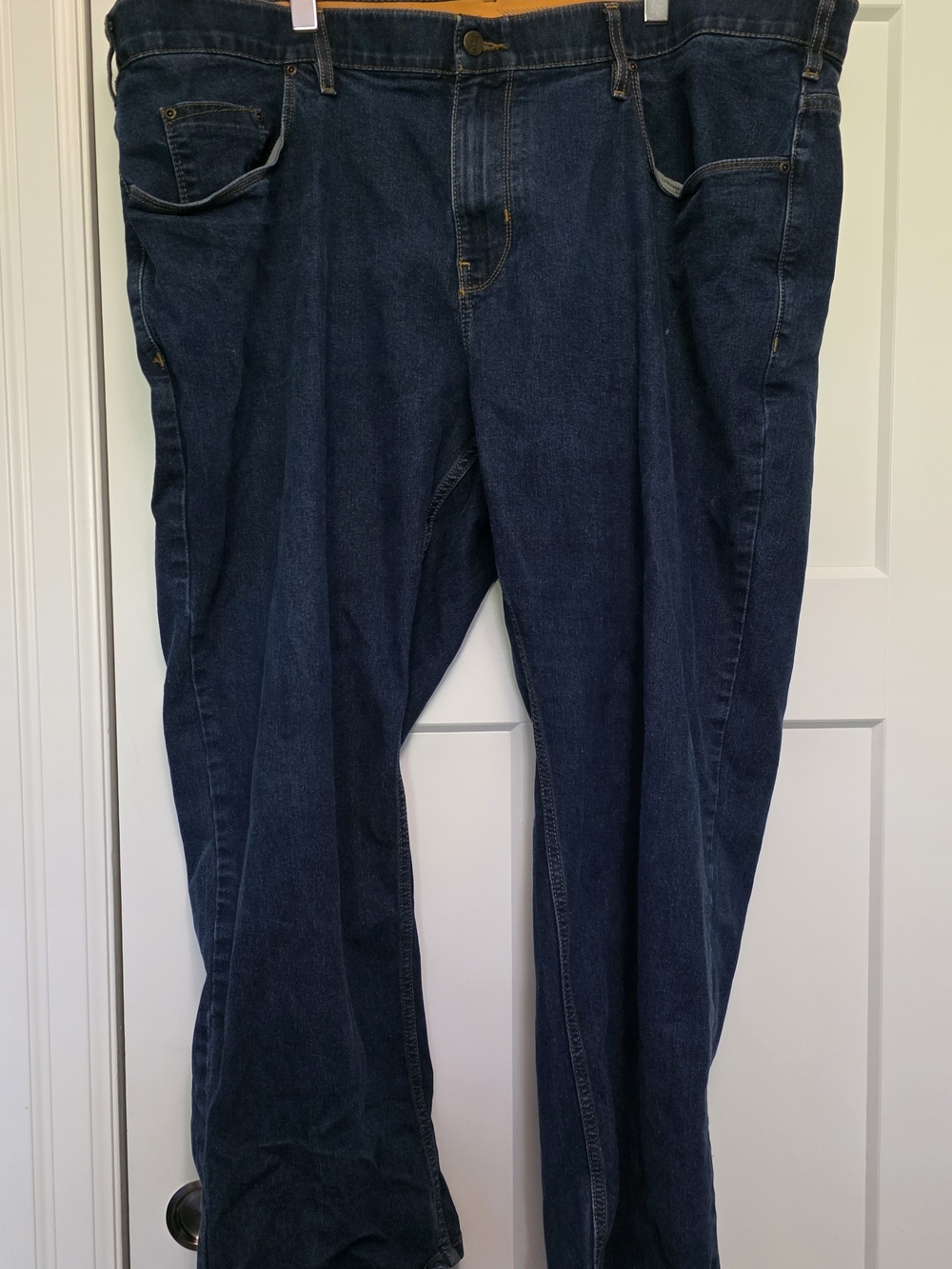 50x30 Savane Men's Straight Jeans in Dark Blue